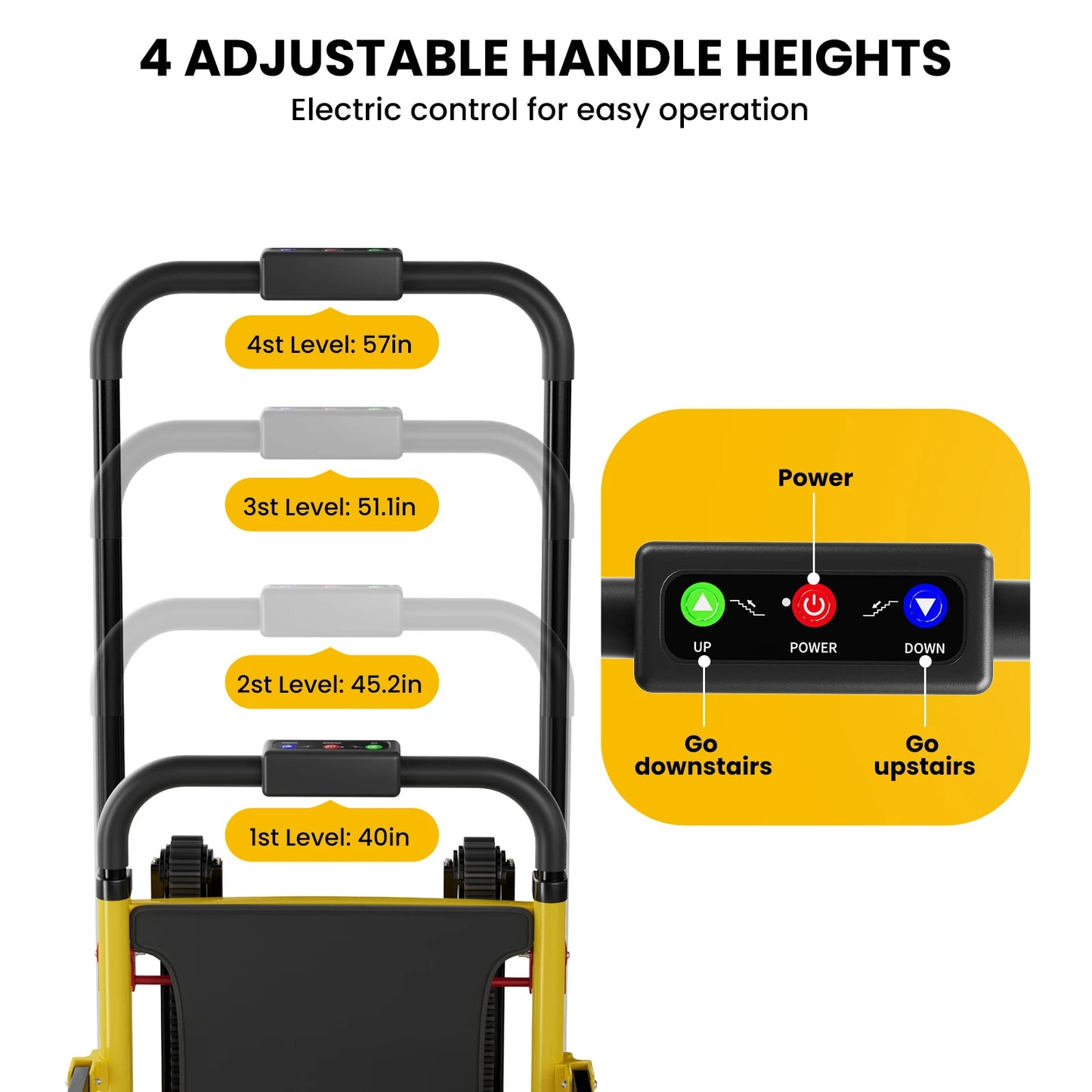 Electric Foldable Stair Lift Chair For Wheelchair 440 Lbs Capacity