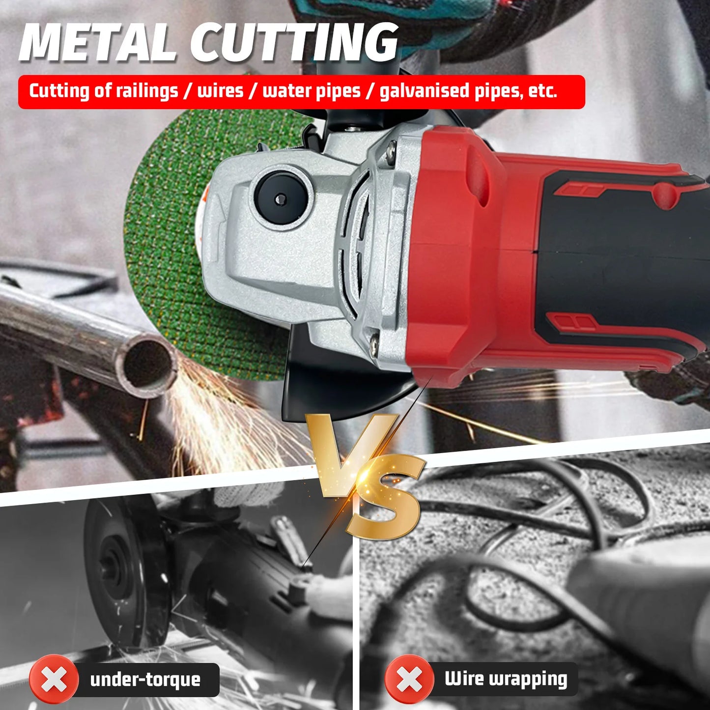 Hign-concerned Milwaukee 18V Cordless Angle Grinder Brushless 8500RPM