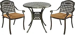 Patio Bistro Set Outdoor All Weather Cast Aluminum Dining Furniture