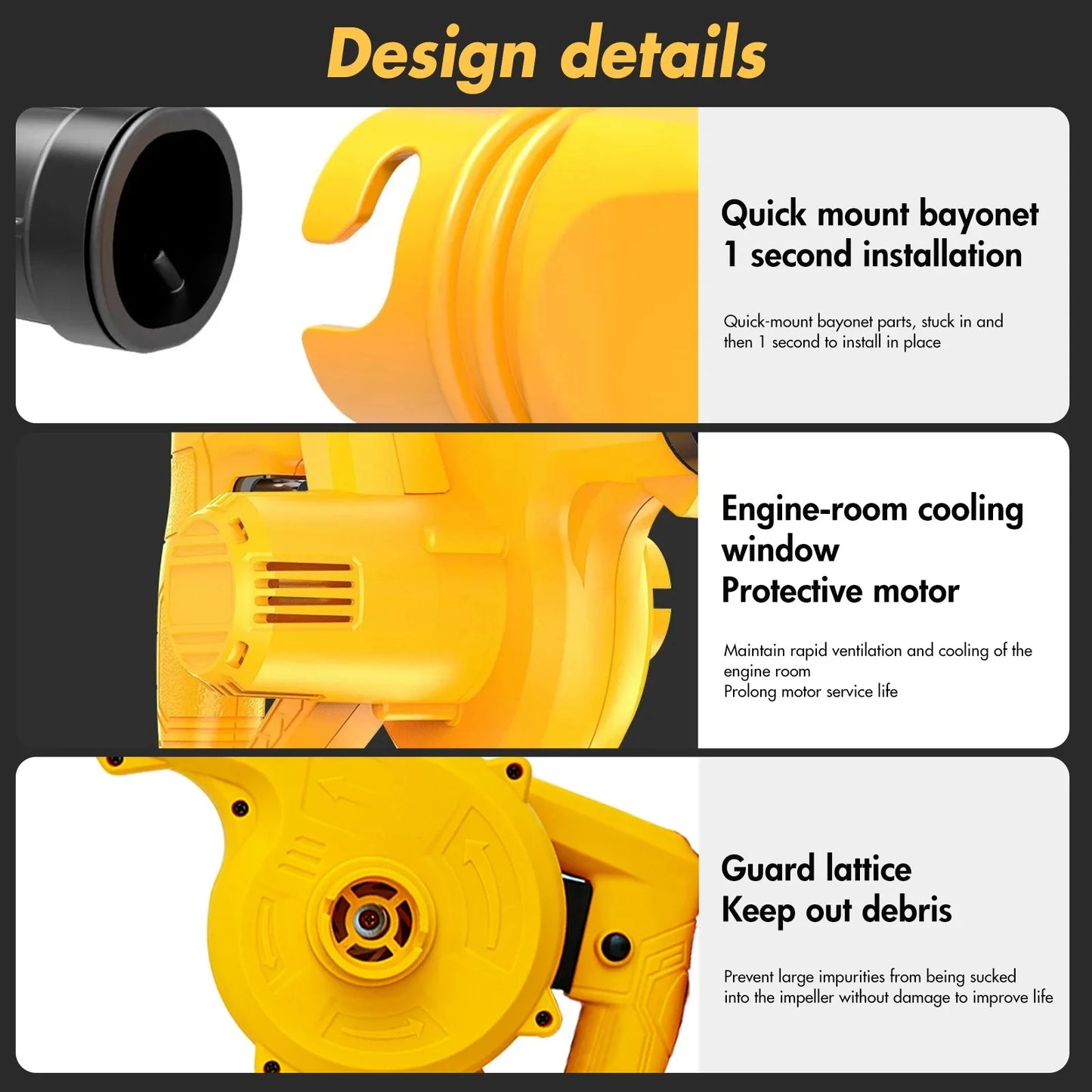 21V Cordless Leaf Blower 2-In-1 Portable Garden Tool