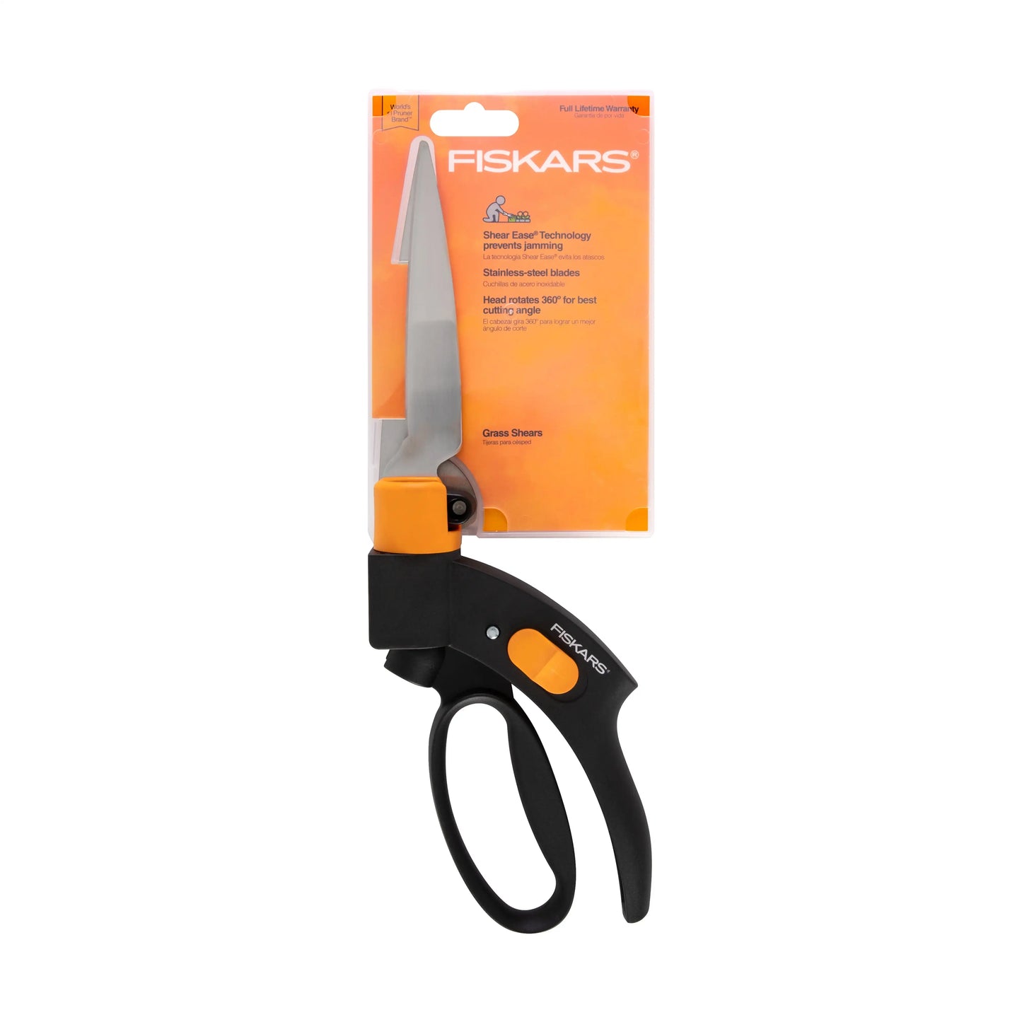 Grass Shears Stainless Steel Blades 360 Degree Swivel Precision Trimming