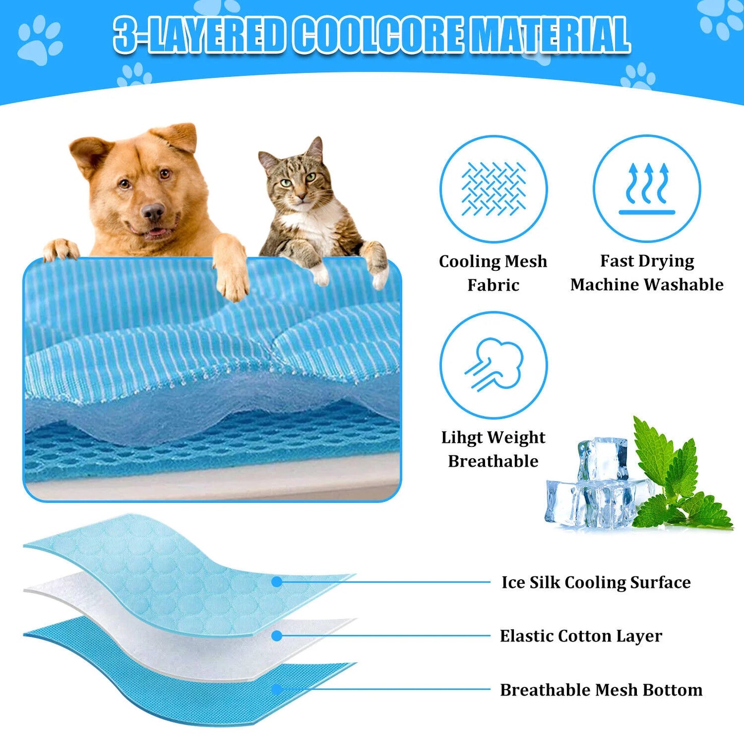 Zhejiang Pet Cooling Mat for Dogs and Cats Summer Comfort