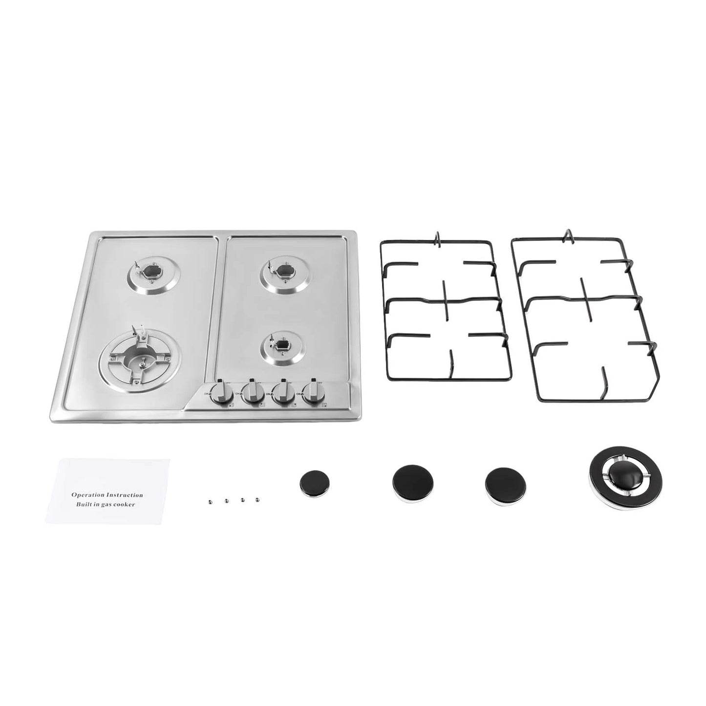 4 Burner Built In Gas Stove Stainless Steel Flame Failure Pulse Ignition