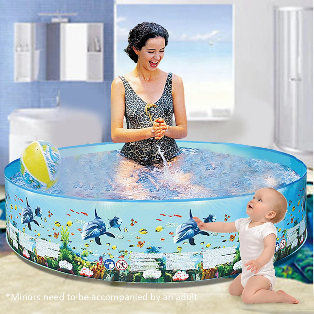 Inflatable Swimming Pool Foldable Reusable Water Play Outdoor Backyard Pool