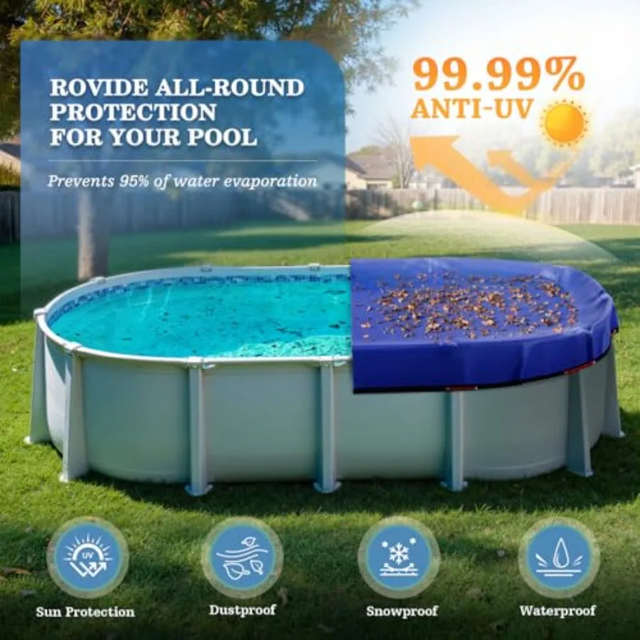 XMSJ Heavy Duty Oval Winter Pool Cover For Above Ground