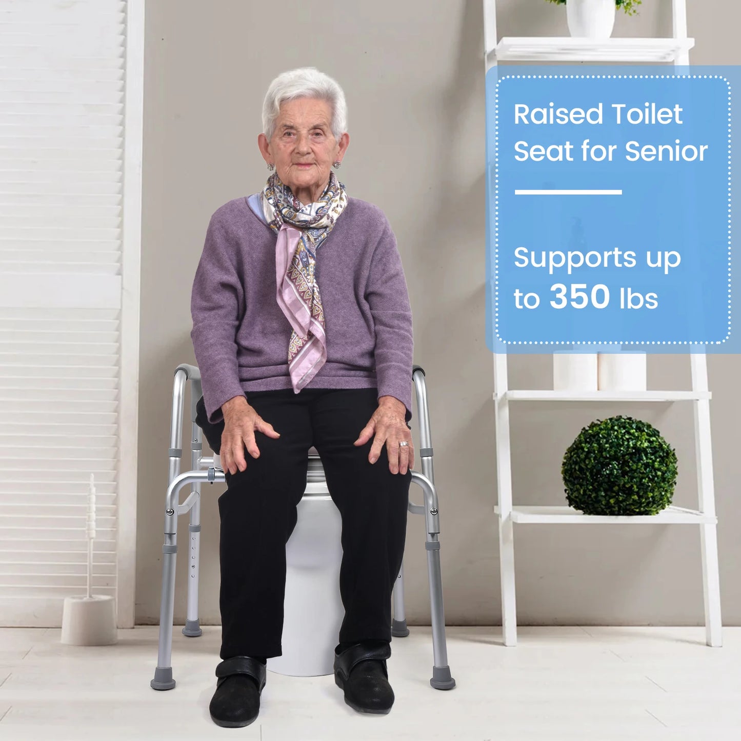 TWISTER.CK Raised Toilet Seat Riser For Elderly And Disabled Comfort