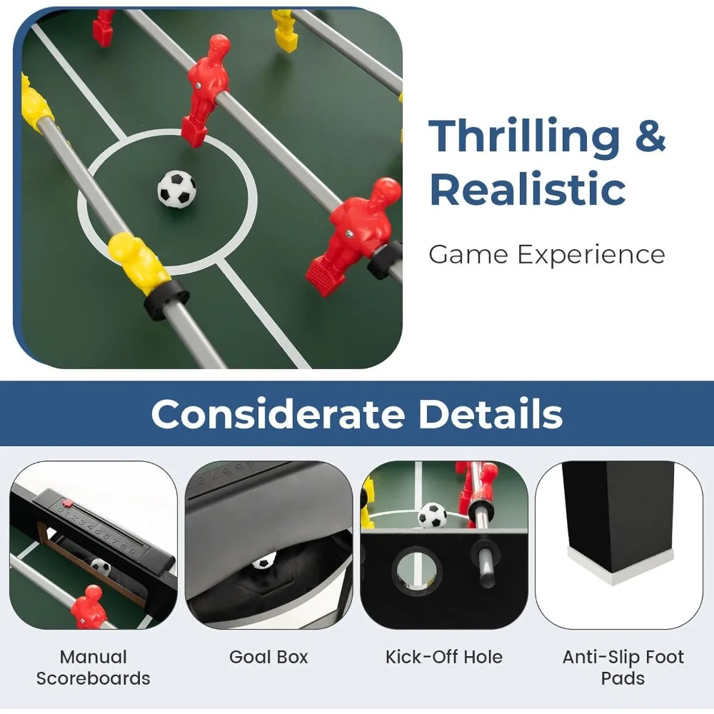 DAFIFY 4 In 1 Multi Game Table 49 Combo Foosball Pool Billiards Air Hockey