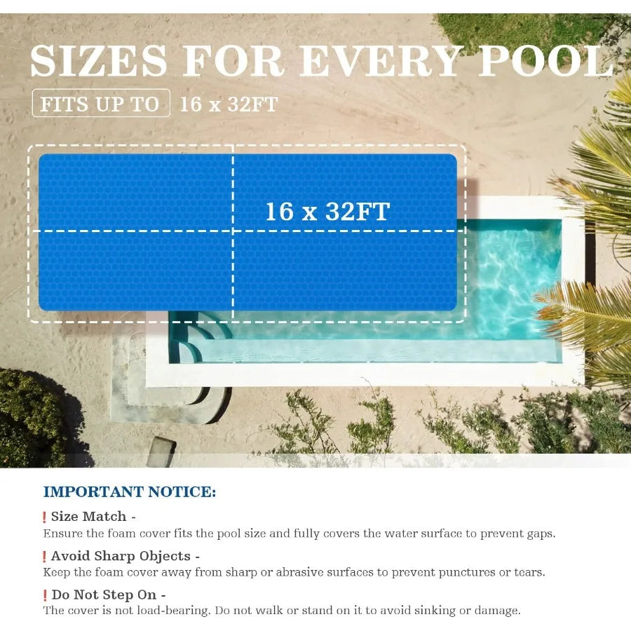 XMSJ Premium Solar Pool Cover for Inground and Above Ground