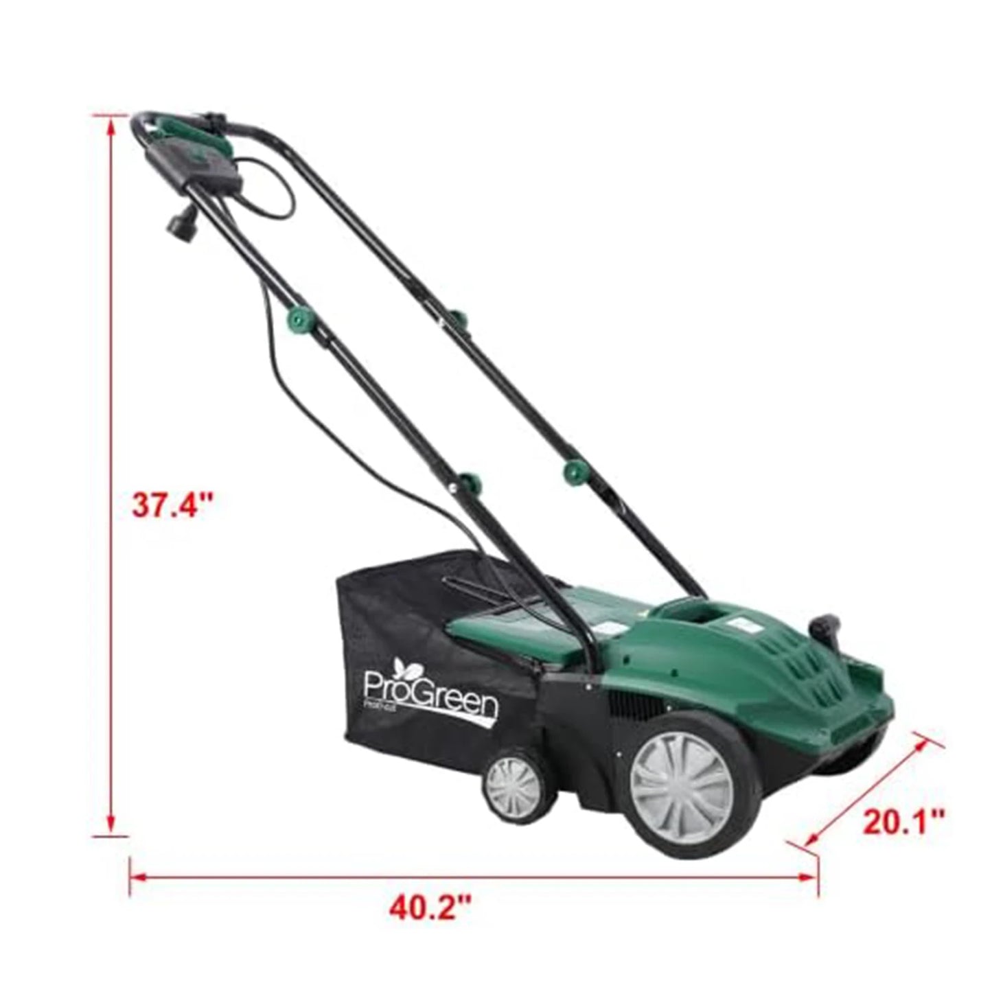 TWISTER.CK 2-in-1 Electric Garden Scarifier Dethatcher With Bag