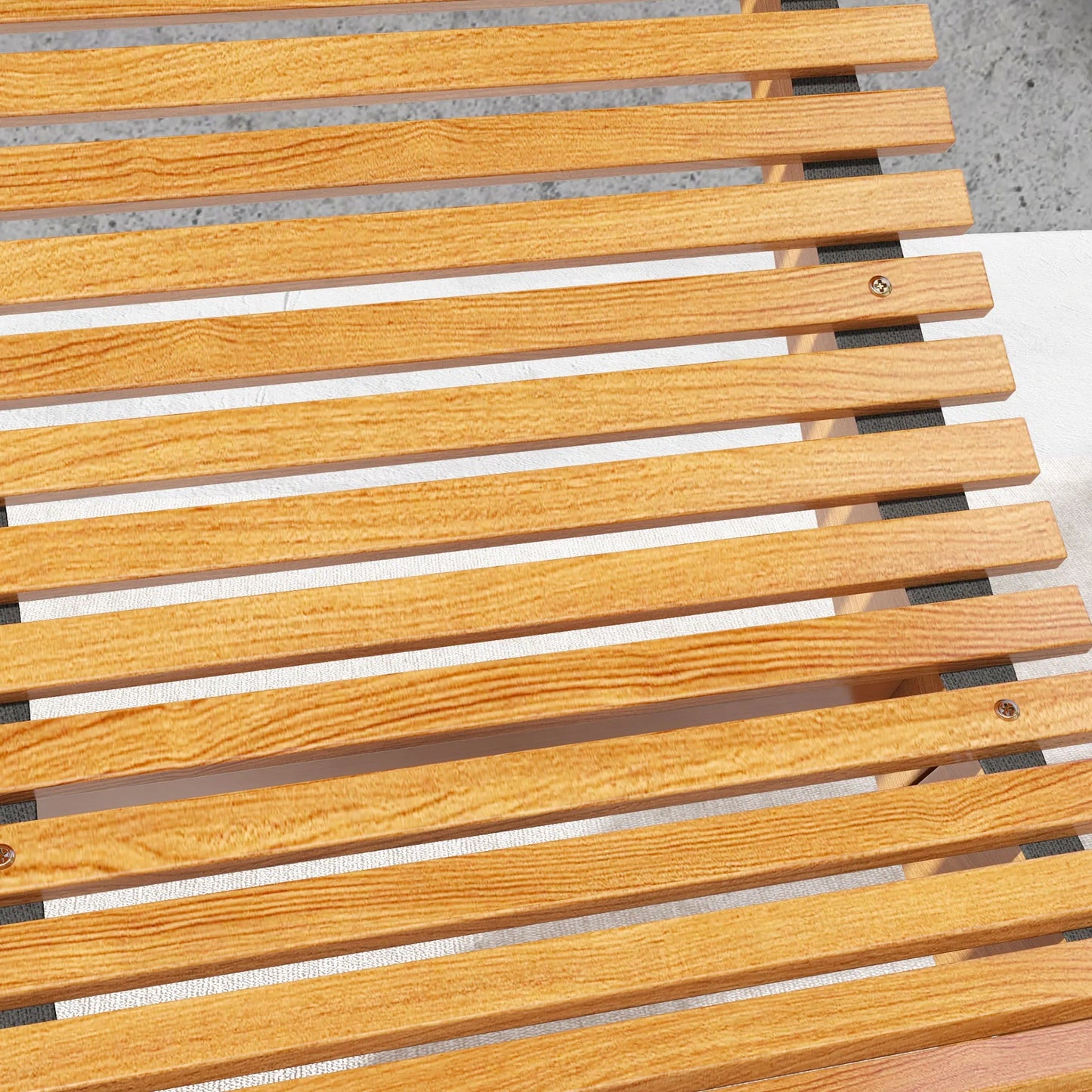 Outsunny Teak Outdoor Rocking Chair With Slatted Seat