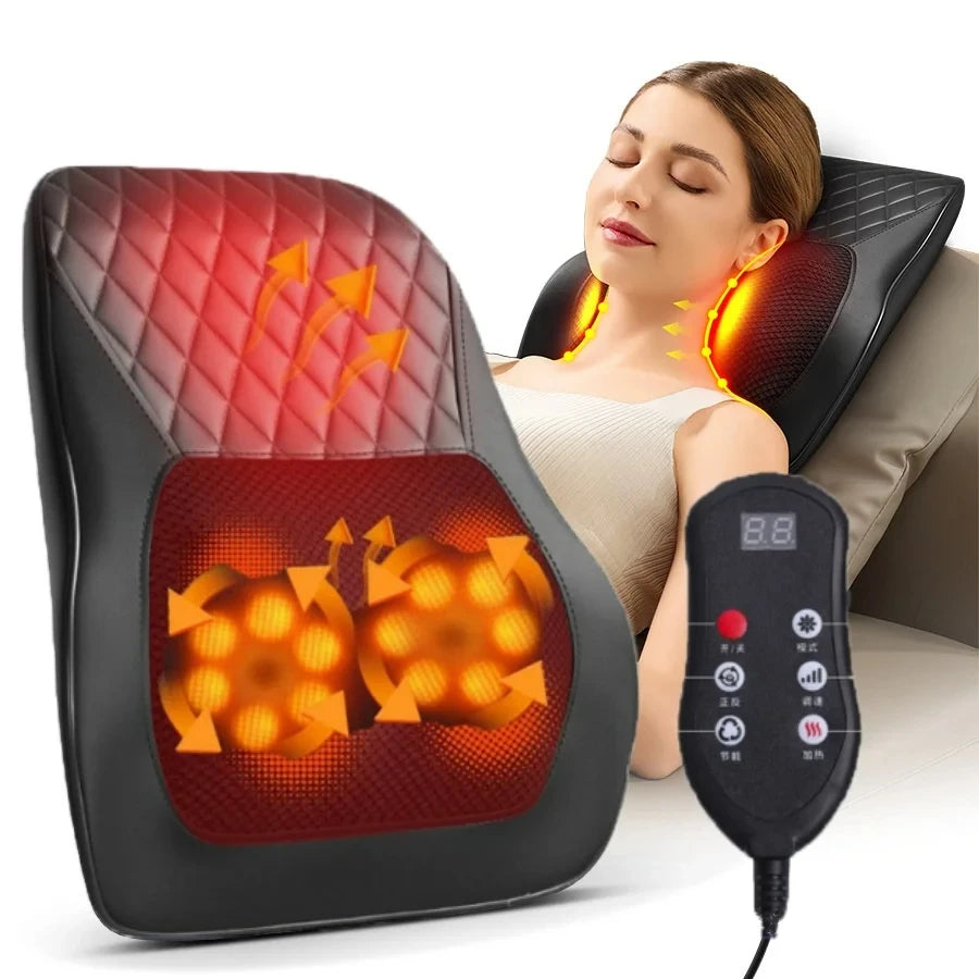 Neck Pillow Massager With 3 Speeds Vibration Heating For Relaxation