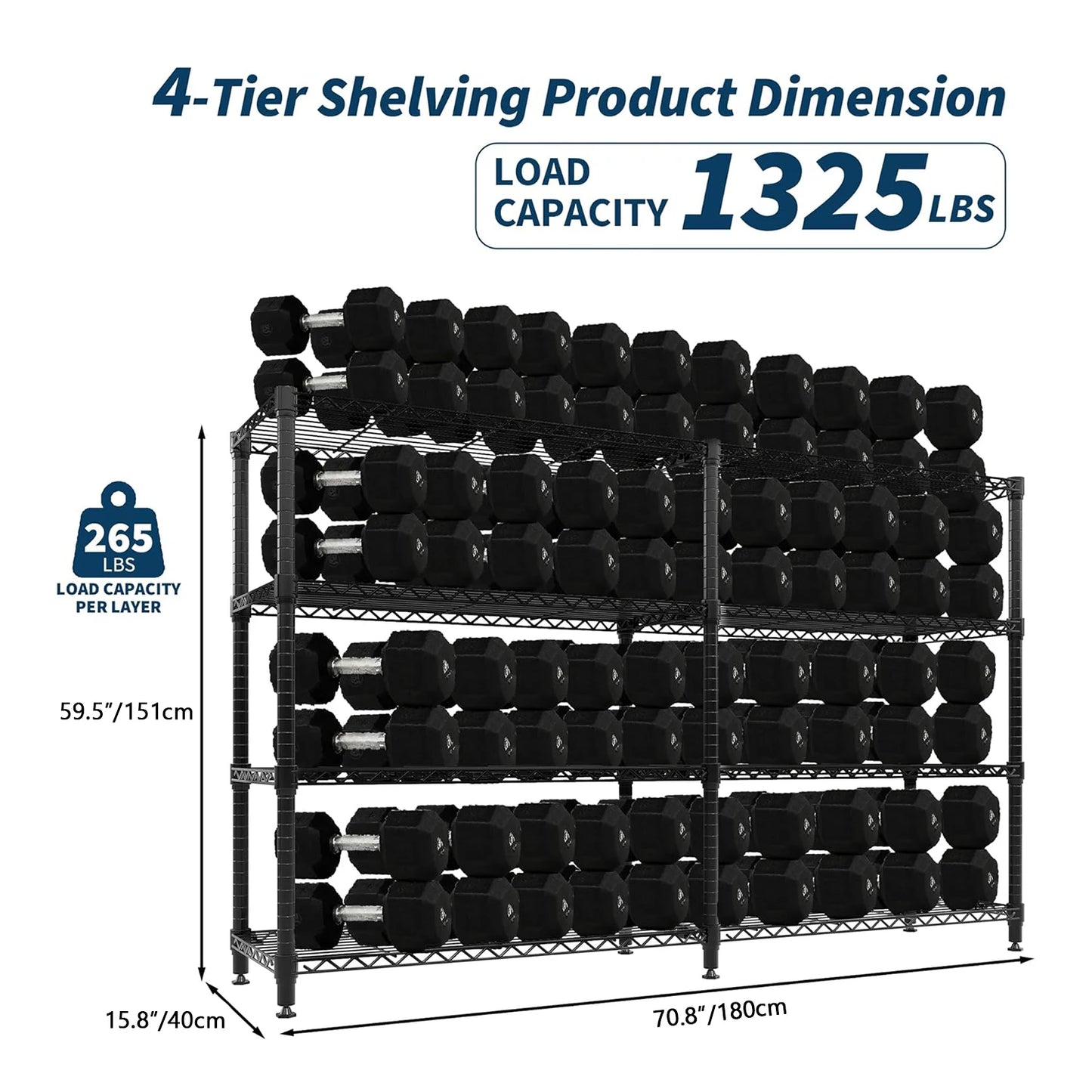 TWISTER.CK Heavy Duty Metal Shelving Unit 5-Tier Adjustable Storage