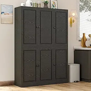 Charge Kitchen Pantry Cabinet With 6 Doors And 8 Shelves