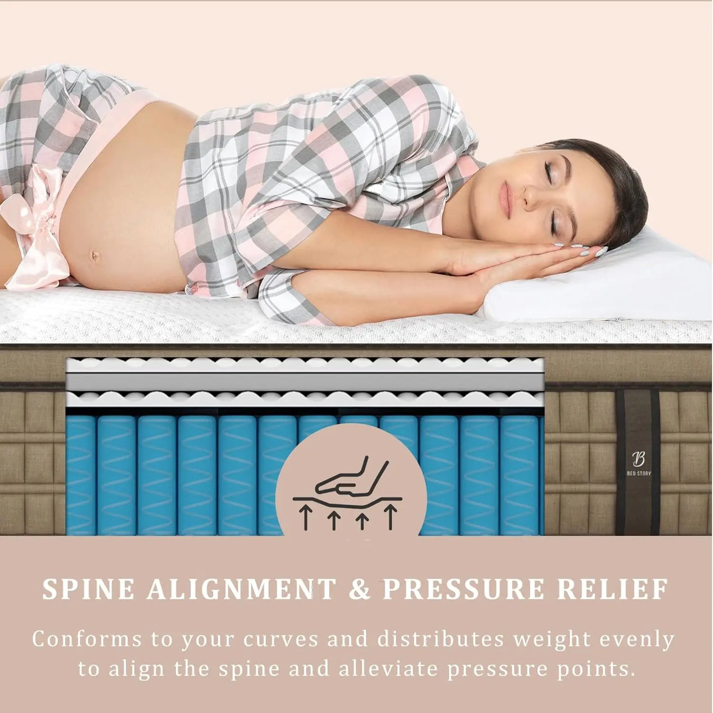 BedStory Hybrid Gel Memory Foam Mattress For Comfortable Sleep