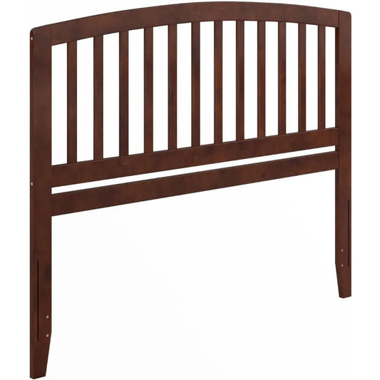 Walnut Headboard With Attachable Charger And Easy Assembly