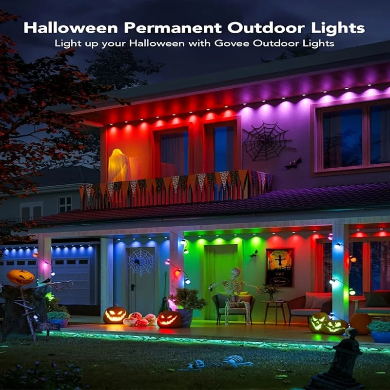 MIMIRGB Outdoor Eaves Waterproof RGB LED String Lights For Holidays