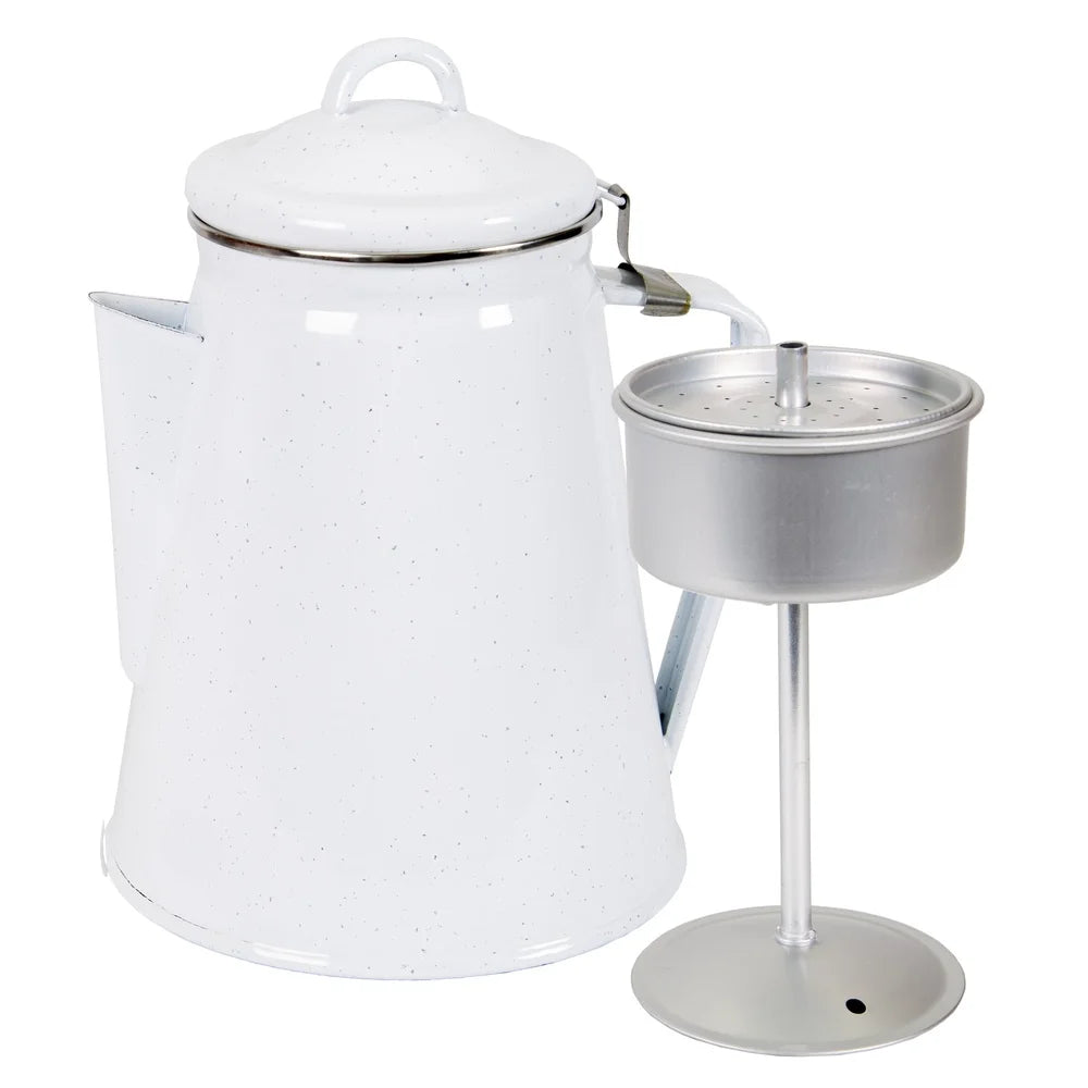 XMSJ Enamel Percolator Coffee Pot Outdoor Camping Dishwasher Safe