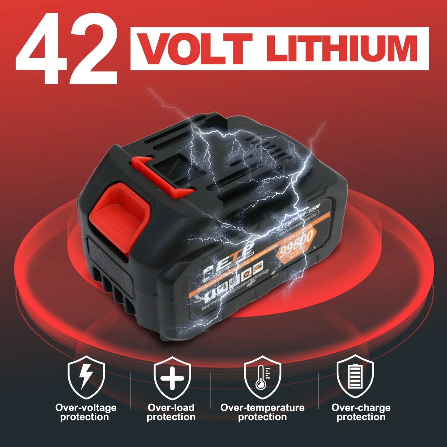 42V Cordless Brushless Chainsaw With Two Batteries And Chargers