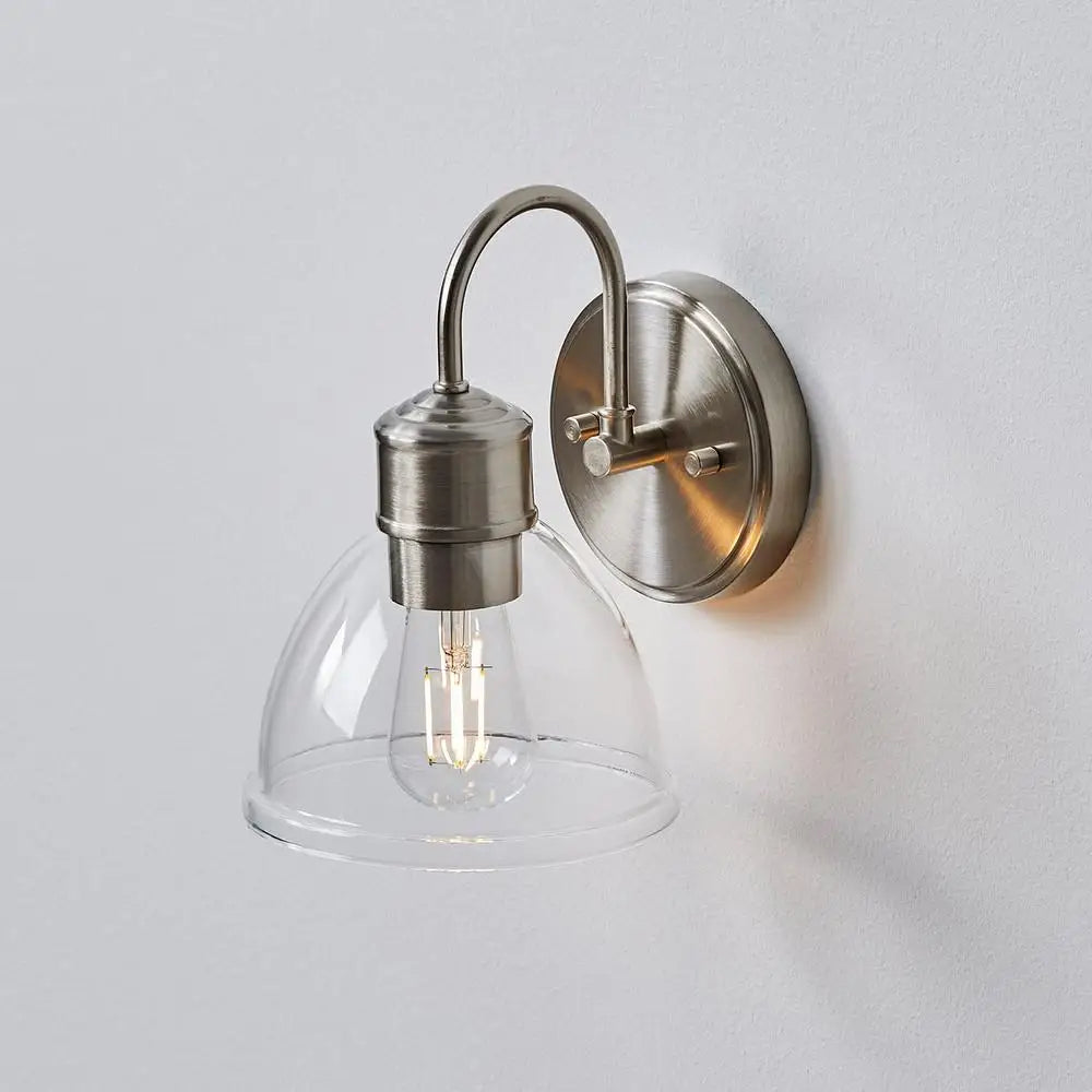 XMSJ Modern Farmhouse Glass Sconce Wall Light with LED Bulb