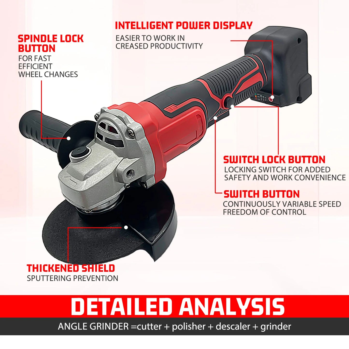 Hign-concerned Milwaukee 18V Cordless Angle Grinder Brushless 8500RPM