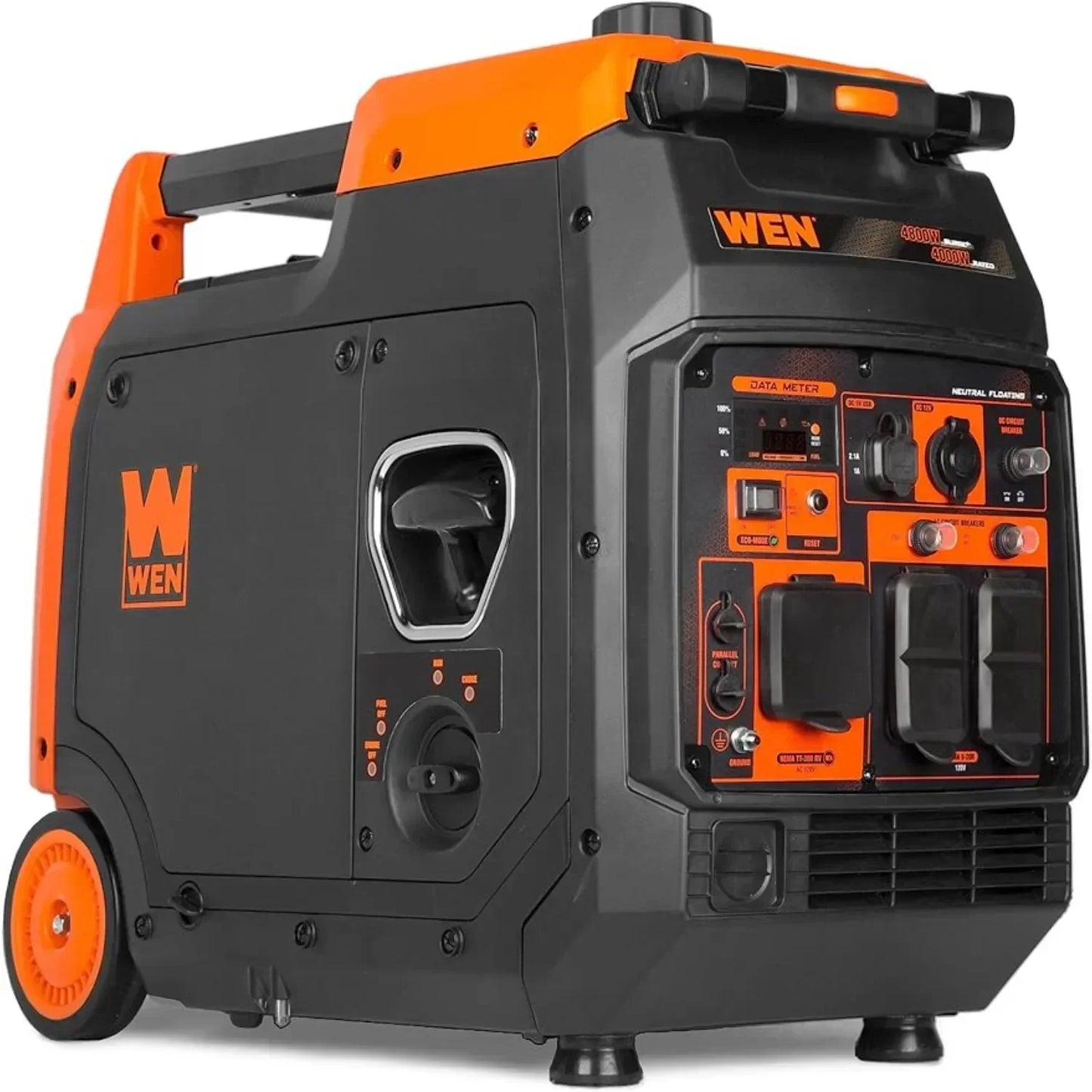 WEN 4800 Watt Portable Inverter Generator RV Ready Quiet Lightweight