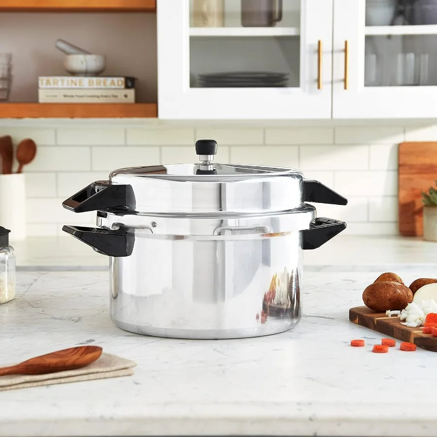 Aluminium Pressure Cooker For Large Families Fast Energy Efficient Cooking