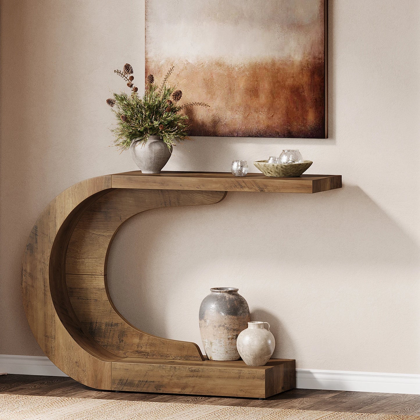 Tribesigns Mid Century Modern Console Table for Entryway Living Room