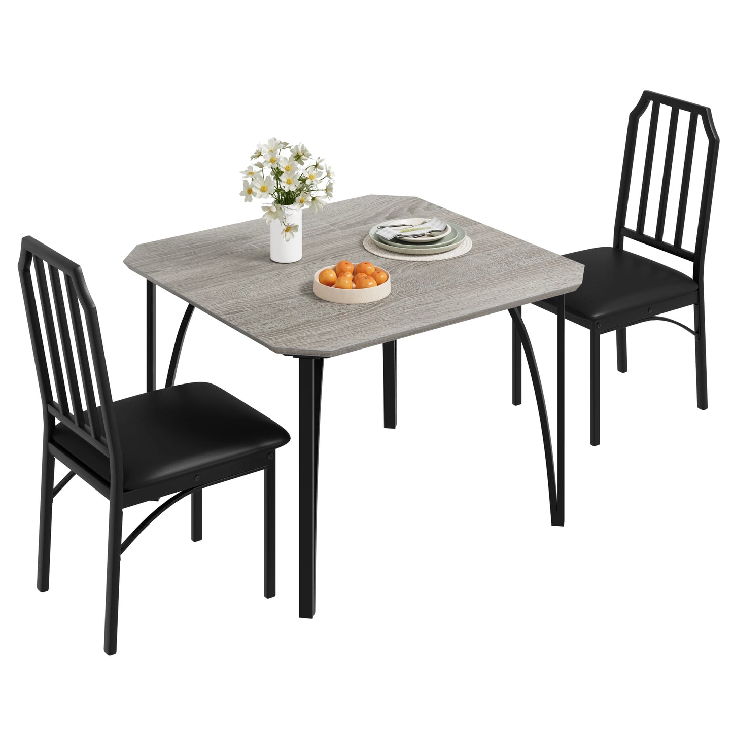 HiMISS Dining Table Set For 2 With Ultra PU Cushions