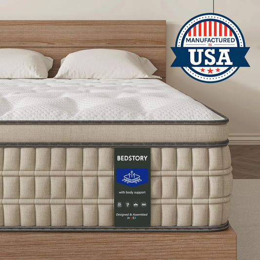 BedStory Hybrid Gel Memory Foam Mattress For Comfortable Sleep