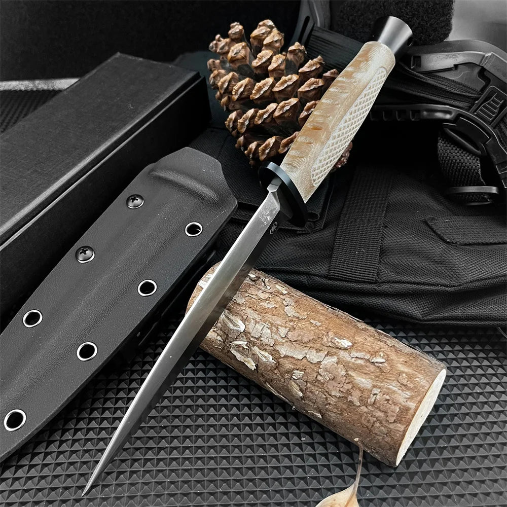 DIY Supplies Outdoor Fixed Blade Knife With G10 Handle 8Cr13Mov