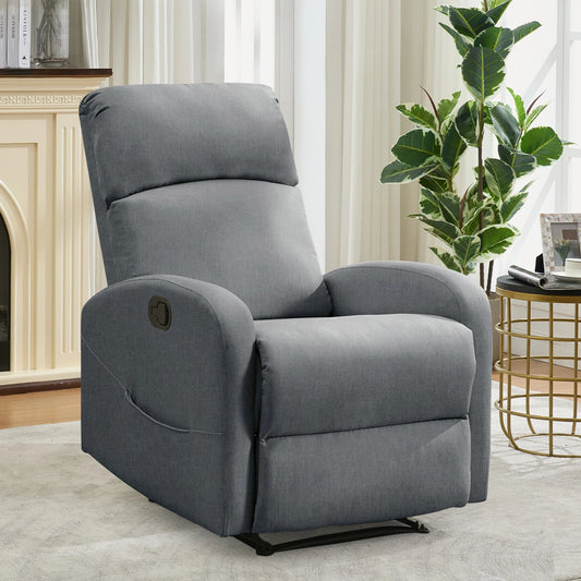 Korser Small Recliner Chair For Small Spaces Linen Lumbar Pillow