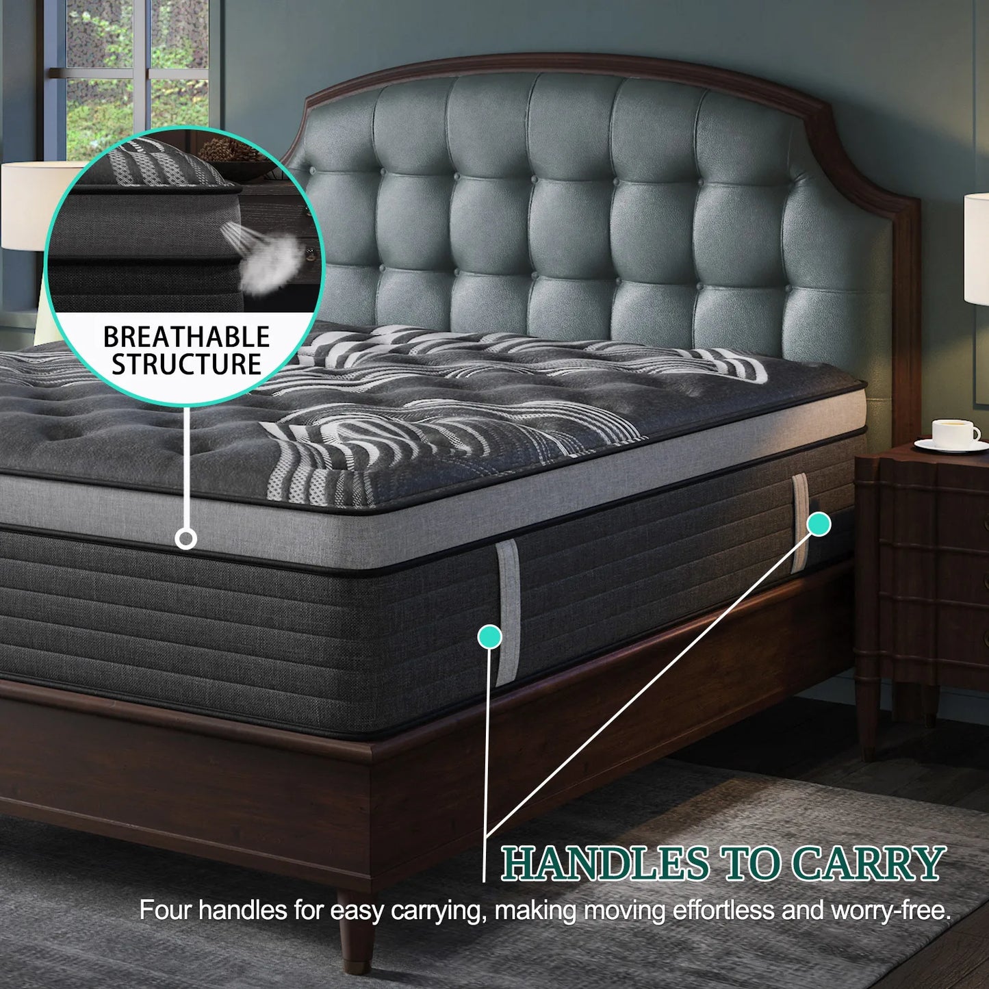 Sweetlove Gel Memory Foam Hybrid Pocket Spring Mattress Medium Firm