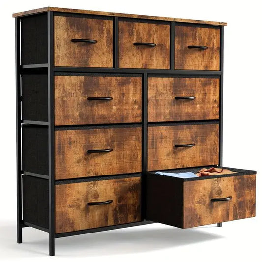Dresser With Fabric Drawers Tall Chest Organizer Unit