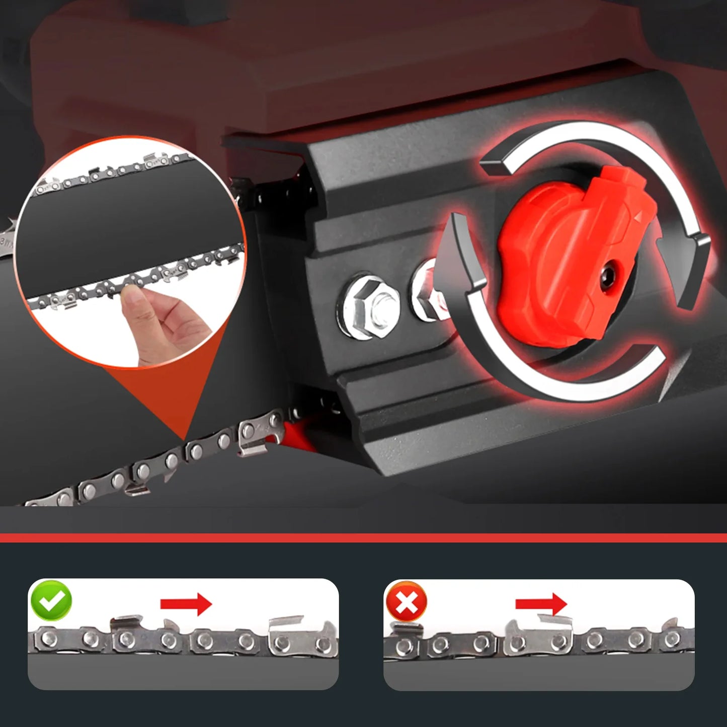 42V Cordless Brushless Chainsaw With Two Batteries And Chargers