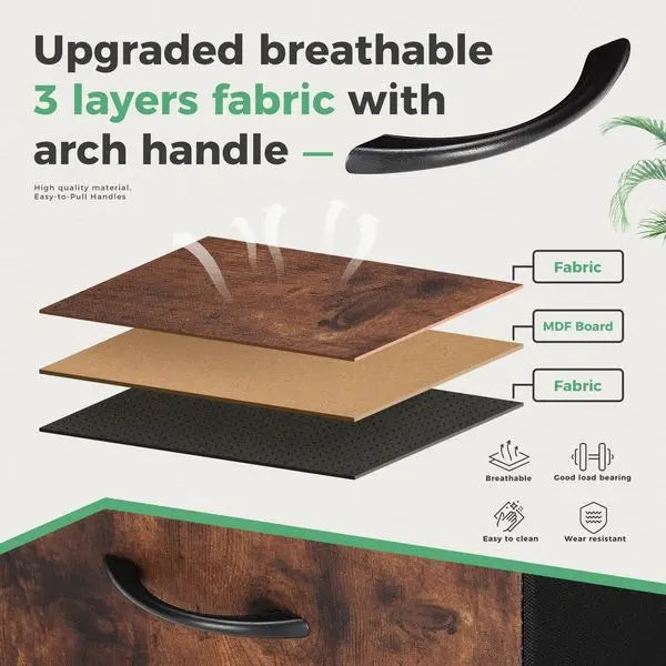 Dresser With Fabric Drawers Tall Chest Organizer Unit