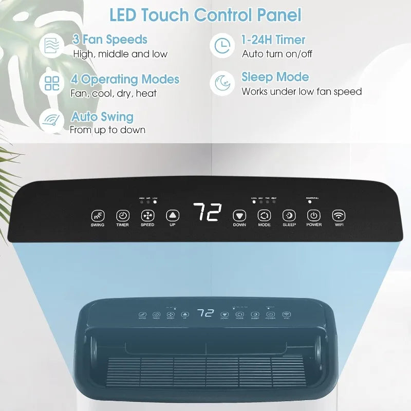 XMSJ 15000 BTU Portable Air Conditioner With Heat And Inverter