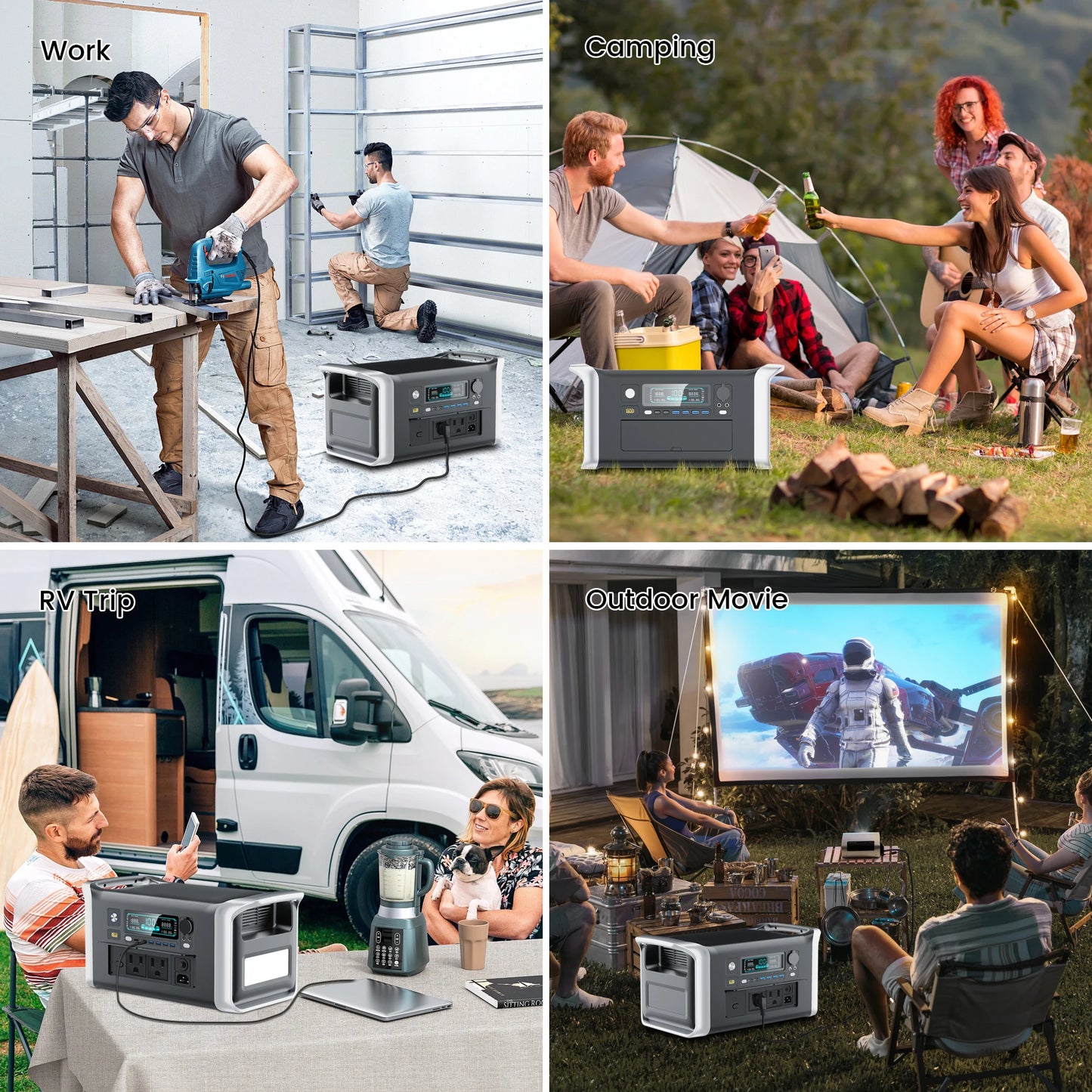 CTOLITY AP1000 Solar Generator 1800W 1024Wh LiFePO4 Portable Power Station