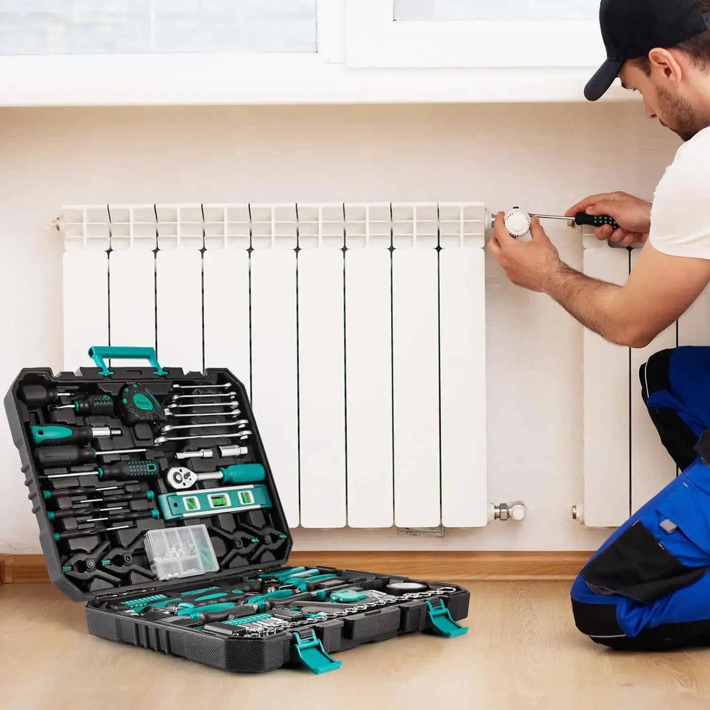 TLGREENDIY 198 Piece Home Repair Tool Kit General Home Tools