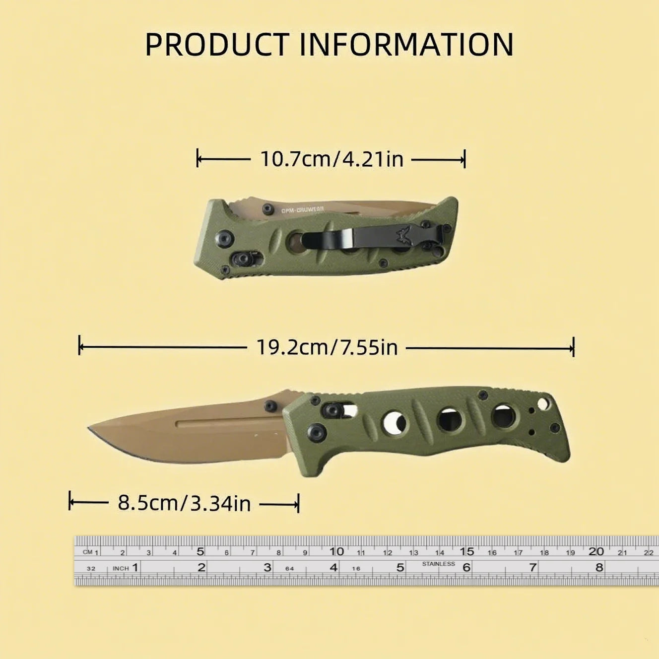 HX OUTDO Folding Knife for Outdoor Camping and Fishing