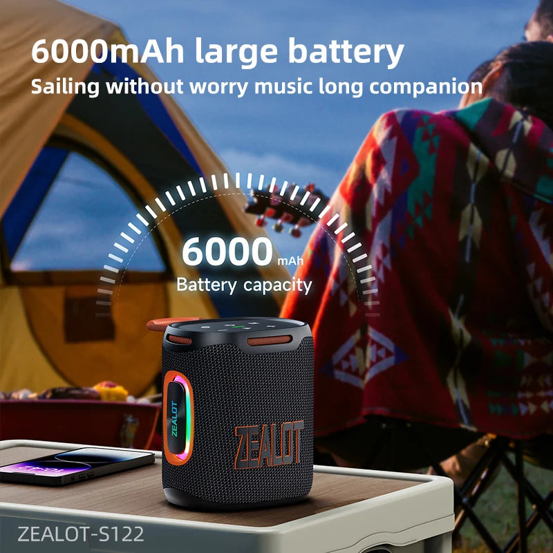 ZEALOT S122 Bluetooth Speaker IPX6 Waterproof HiFi 25W