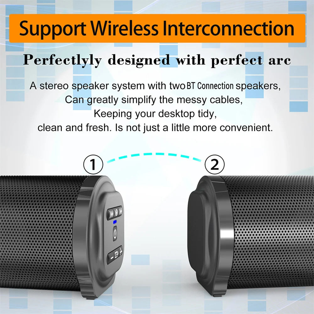 CURUK Sound Bar TV Sound System Bluetooth Speaker With Subwoofer