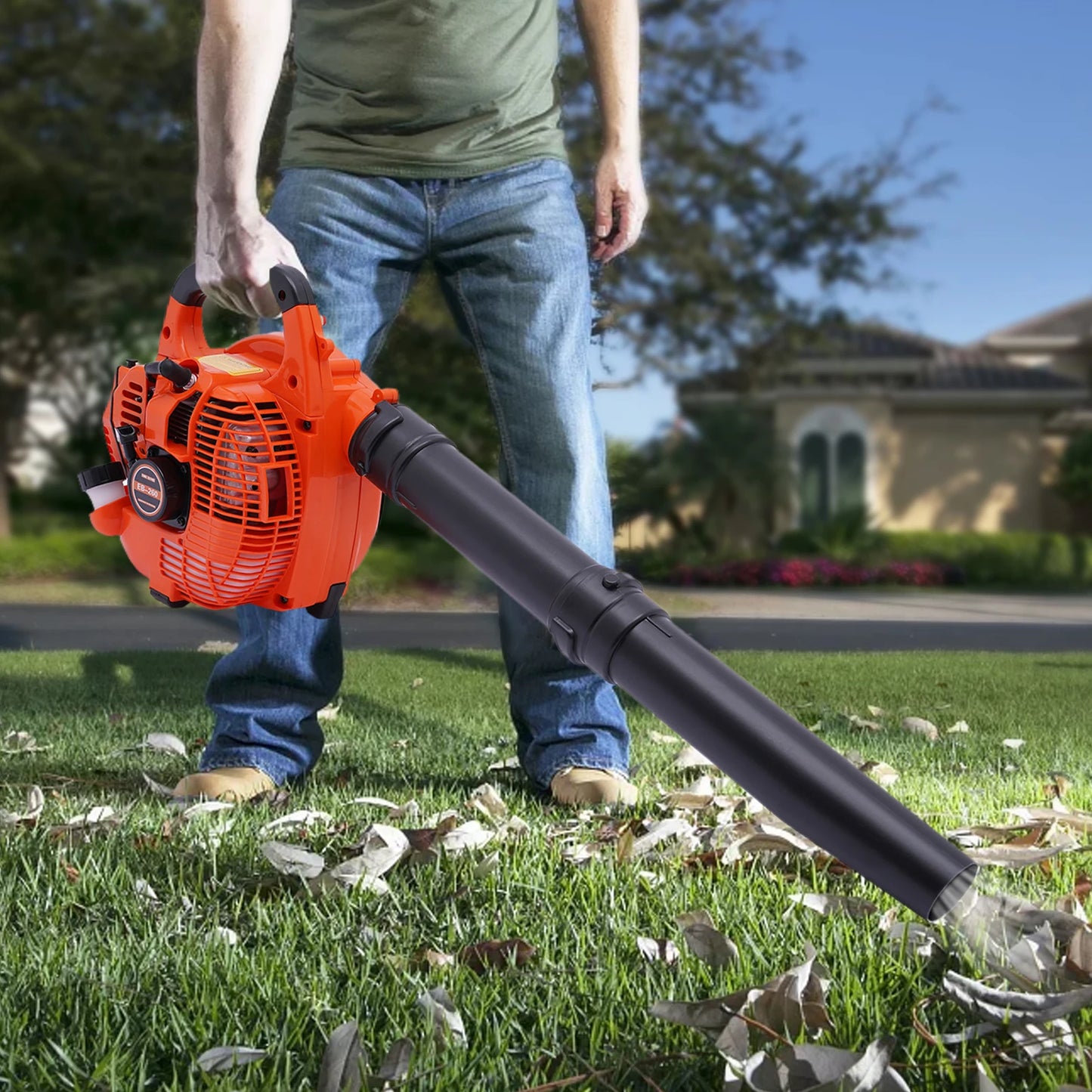 Gas Leaf Blower 25.4cc 2 Stroke Handheld Commercial Garden Tool