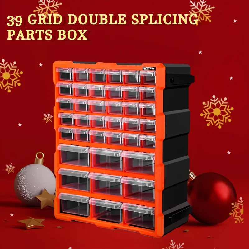 AIRAJ Multi-Grid Drawer Parts Box Wall Mounted Storage Case