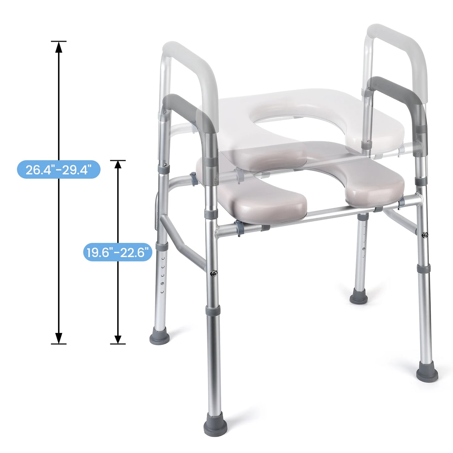 TWISTER.CK Raised Toilet Seat With Adjustable Height And Padded Support