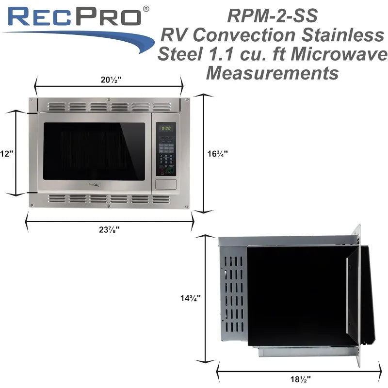 XMSJ RecPro RV Convection Microwave Stainless Steel 120V