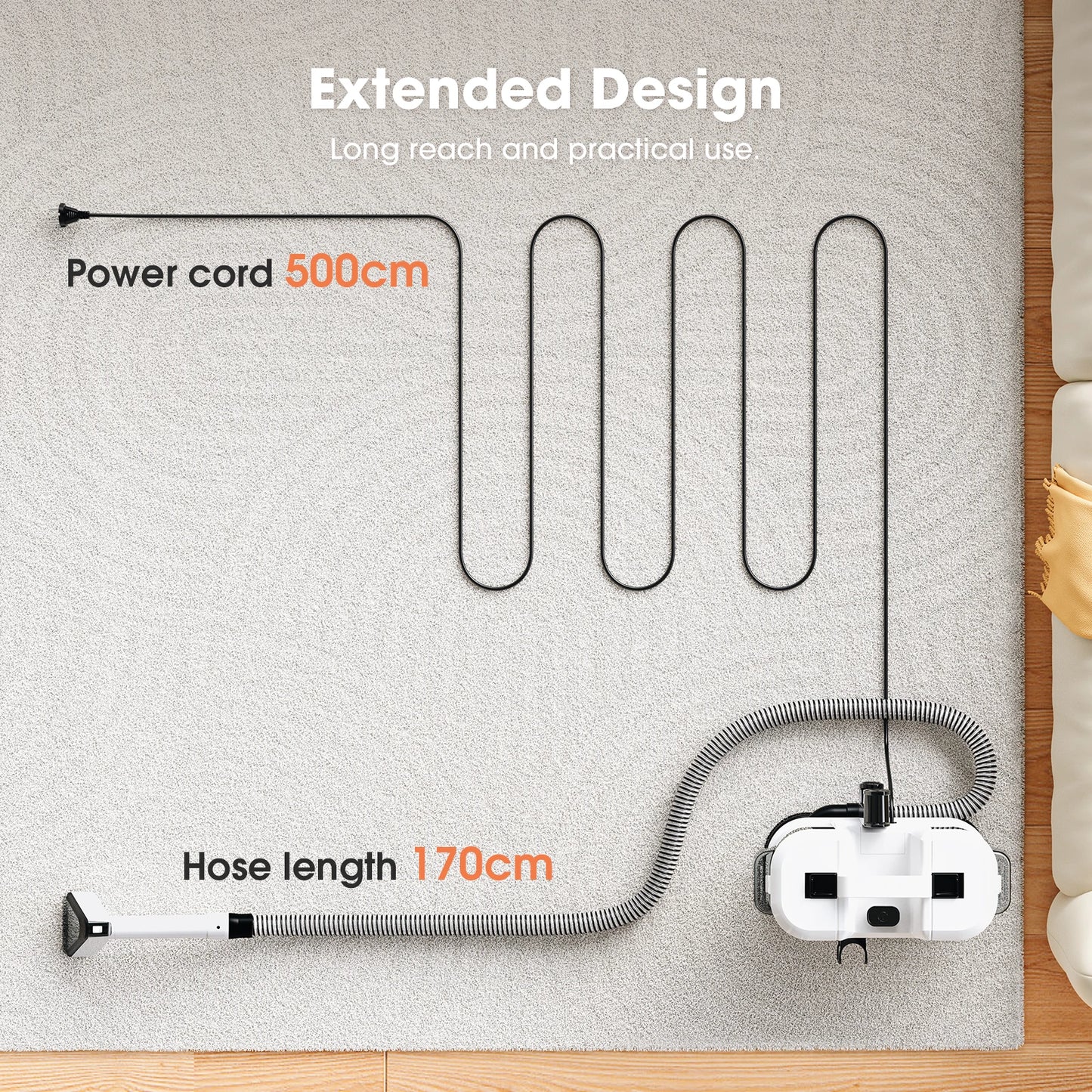 Lubluelu Portable Carpet Cleaner 13500Pa Multi Purpose Car Seats
