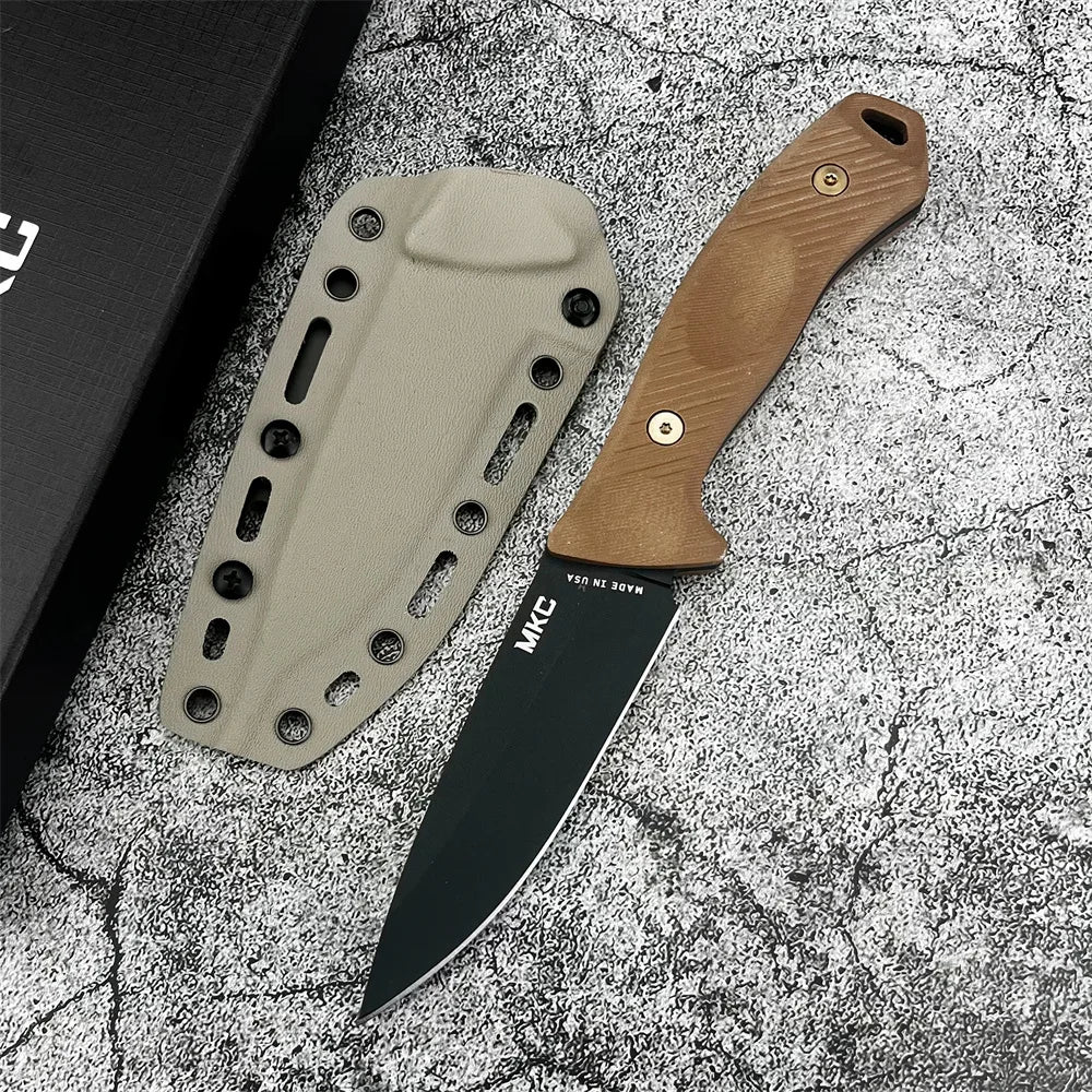 MKC Tactical TF24 Outdoor EDC Knife With Kydex Sheath Survival Tool