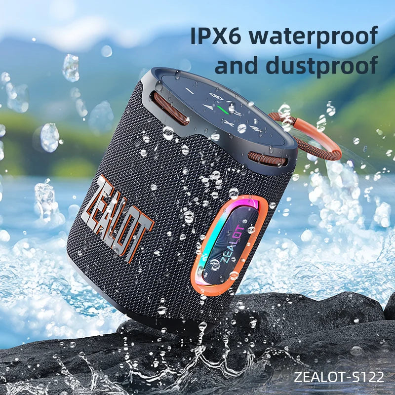ZEALOT S122 Bluetooth Speaker IPX6 Waterproof HiFi 25W