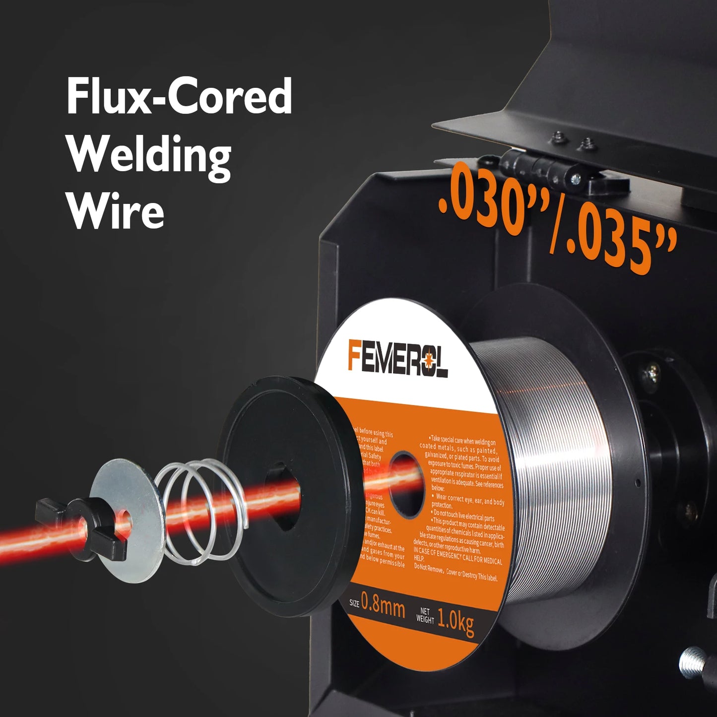 FEMEROL 2 In 1 MIG Welder 130A Portable Gasless Arc