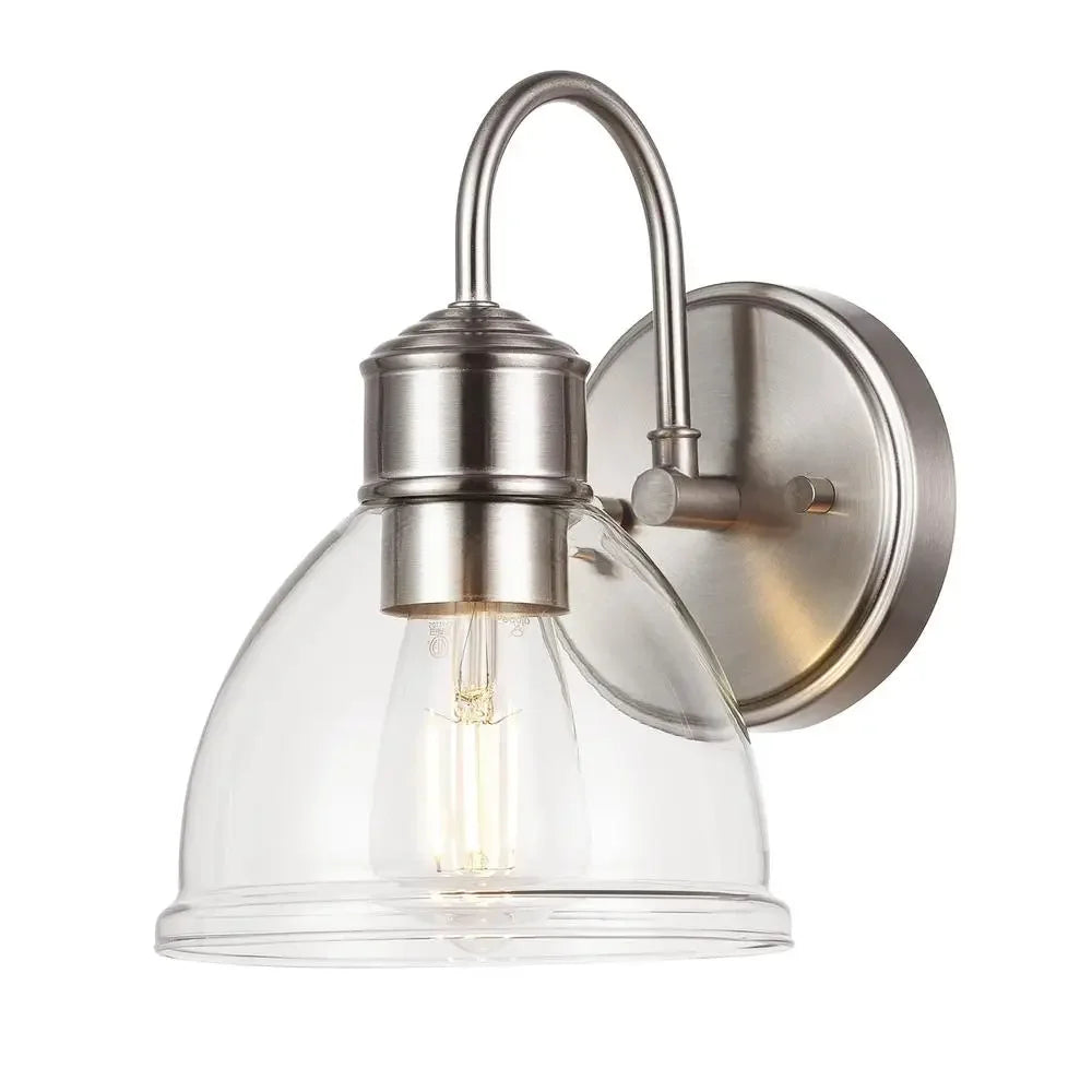 XMSJ Modern Farmhouse Glass Sconce Wall Light with LED Bulb